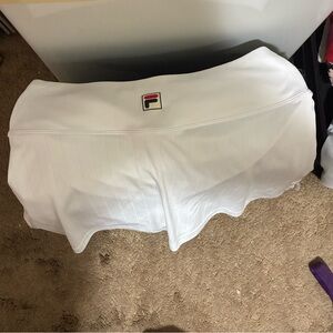 Fila White Performance Skort with Branded Tag